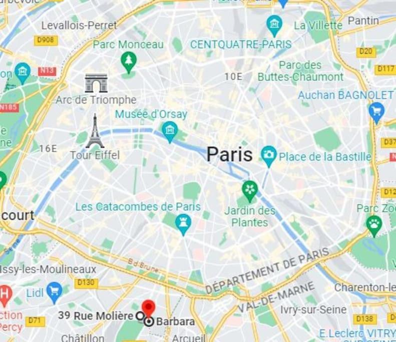 Magnifique Duplex 45 M2 Aux Portes De Paris Metro Barbara A 30Mn Expo Porte De Versailles 몽트루즈 외부 사진